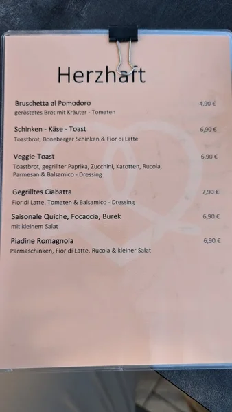 menu 2 of Pavillon Bäckerei Reis