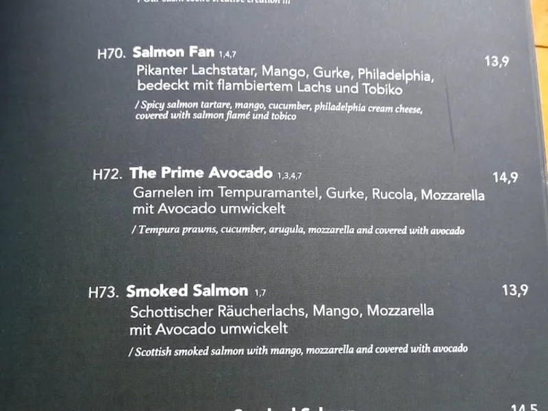 menu 0 of Kokono München
