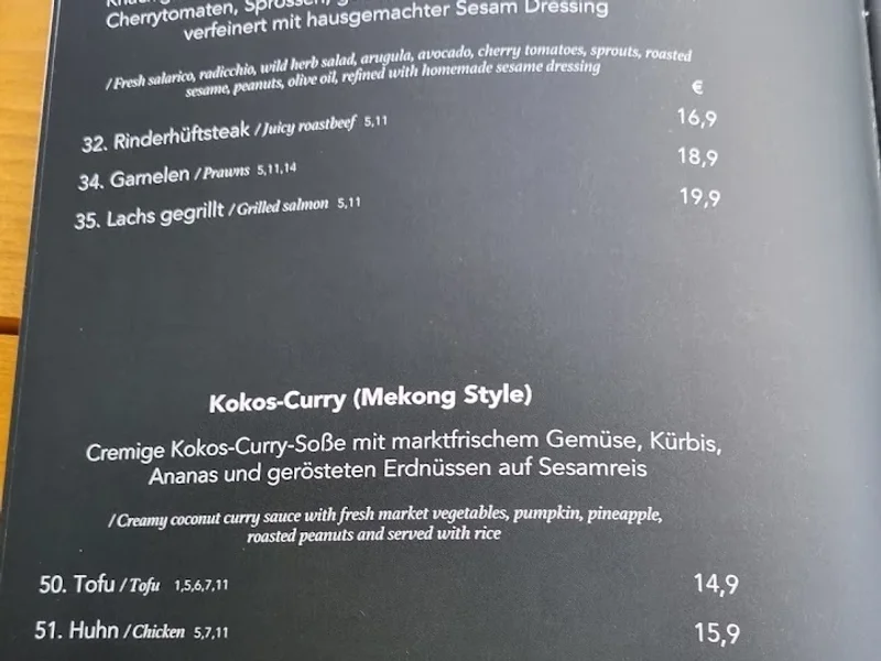 menu 1 of Kokono München
