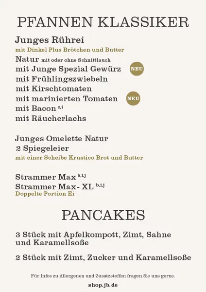 menu 0 of Junge Die Bäckerei. An der Fuhle