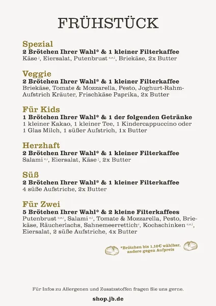 menu 2 of Junge Die Bäckerei. An der Fuhle