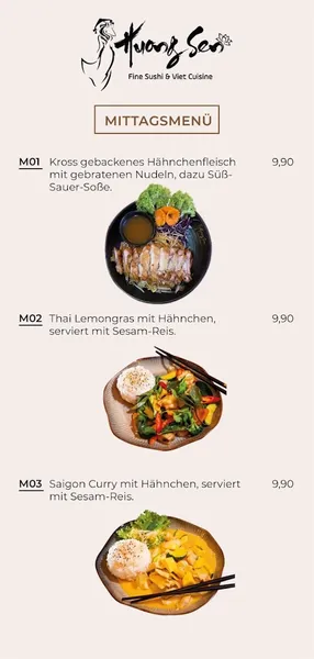 menu 0 of Huong Sen - Fine Sushi & Viet Cuisine