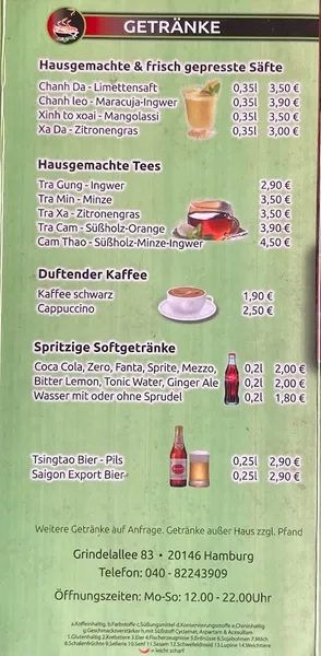 menu 0 of Tai Pho Hamburg