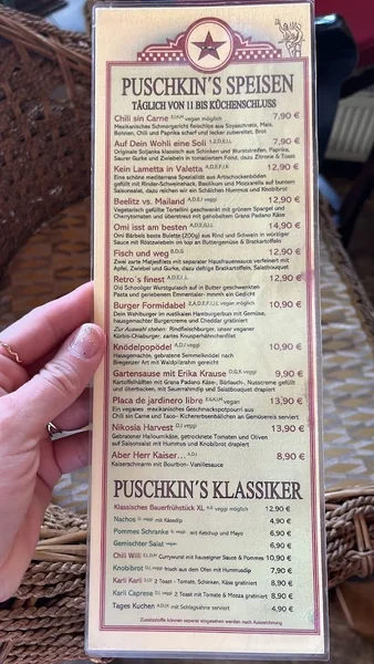 menu 1 of Café Puschkin