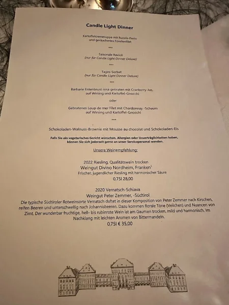 menu 0 of Schlosswirtschaft Schwaige Nymphenburg GmbH