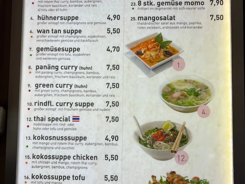 menu 2 of Asia Unique