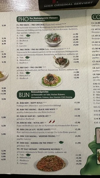 menu 2 of Hanoi Deli Rathaus