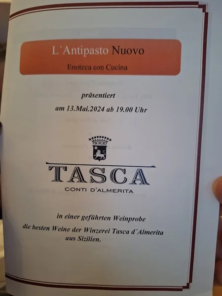 menu 2 of L'Antipasto Nuovo