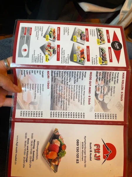 menu 0 of Fuji Sushi & Nudel Rotkreuzplatz