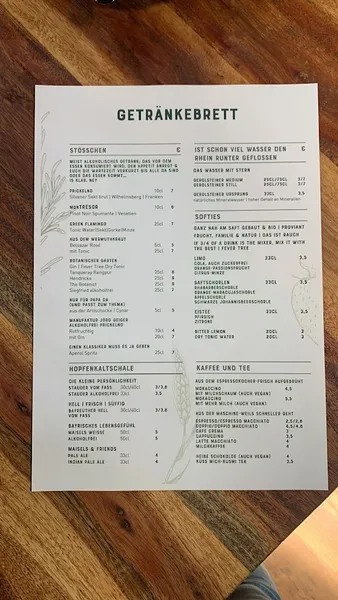 menu 1 of Gärtnerei