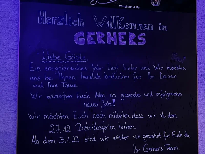 menu 0 of Gerners Wirtshaus & Bar