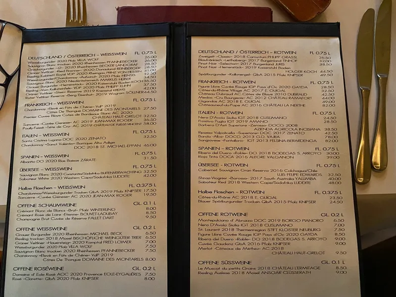 menu 0 of Restaurant Cox