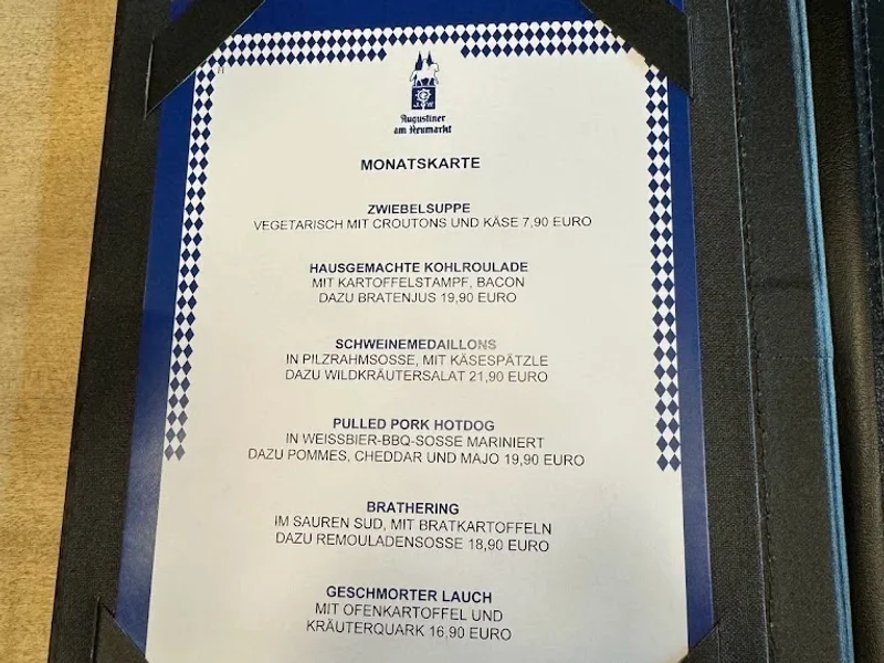 menu 0 of Augustiner am Heumarkt