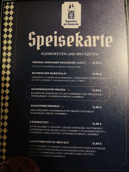 menu 1 of Augustiner am Heumarkt