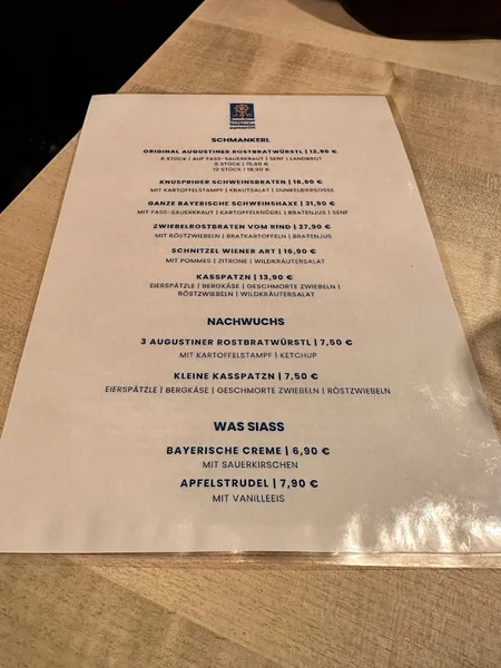 menu 2 of Augustiner am Heumarkt
