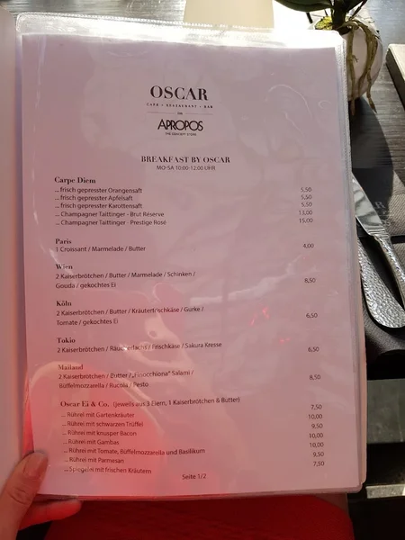 menu 1 of OSCAR im APROPOS