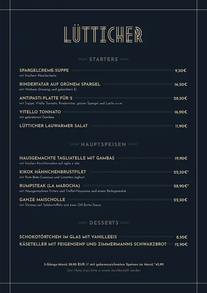 menu 0 of Lütticher