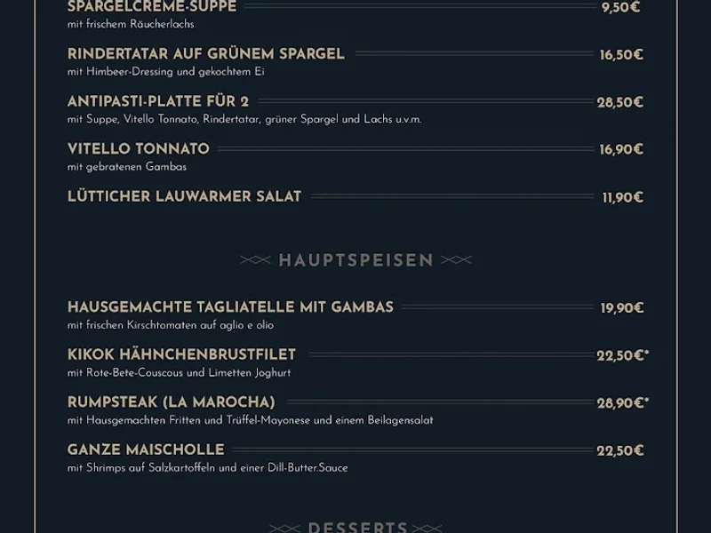 menu 0 of Lütticher