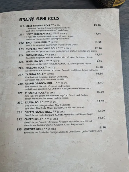 menu 0 of Best Friends Sushi Bar