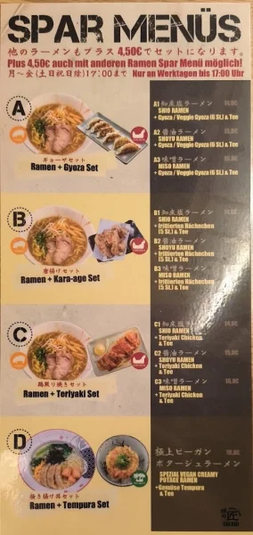menu 1 of Takumi Dortmund