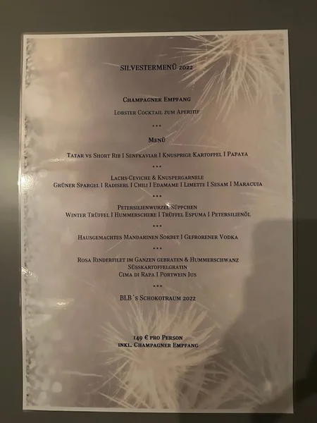 menu 0 of Burger & Lobster Bank