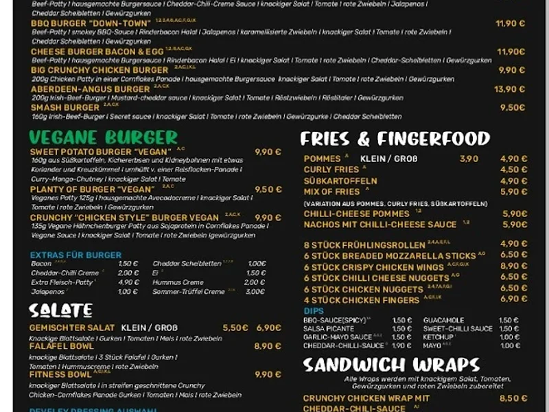 menu 0 of Downtown Burger