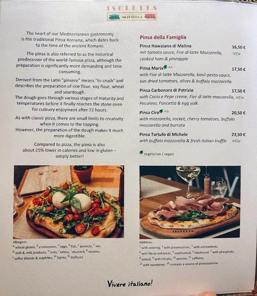 menu 0 of Isoletta PMP | Paulsplatz