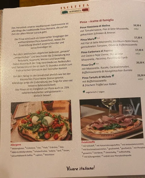 menu 1 of Isoletta PMP | Paulsplatz