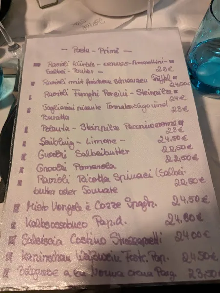 menu 1 of Pasta Davini
