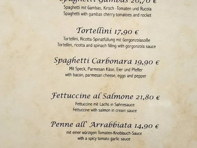 menu 0 of Mederrano