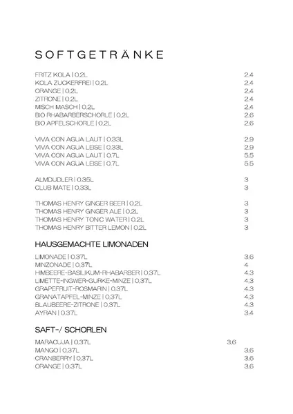 menu 1 of DAS PEACE Hamburg