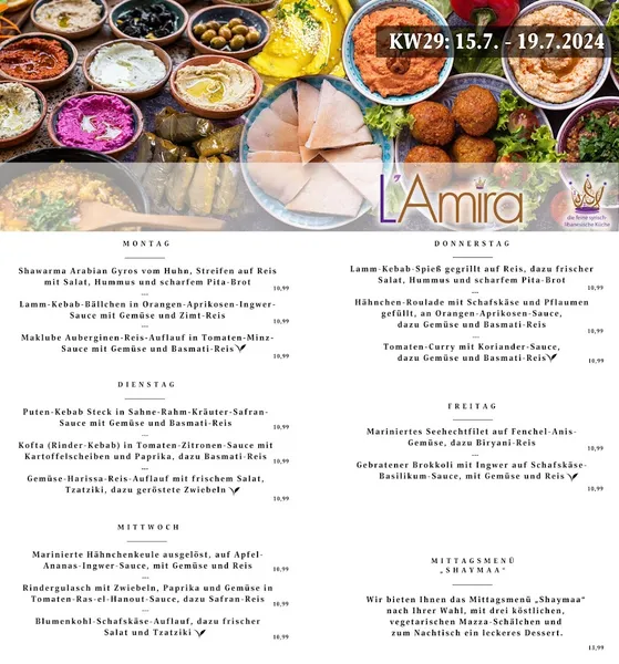 menu 0 of L'Amira Steindamm