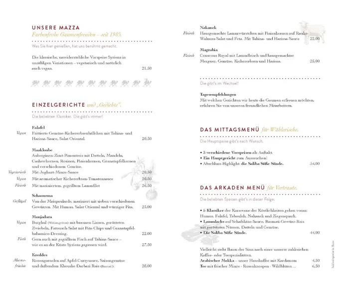 menu 0 of Saliba