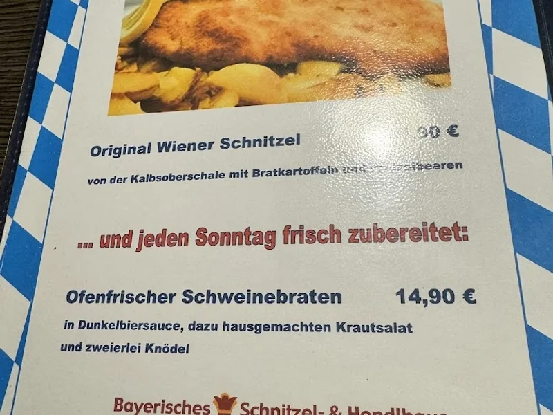 menu 2 of Bayerisches Schnitzel- & Hendlhaus Aubing