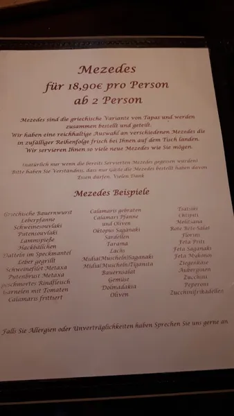 menu 0 of Mezedes