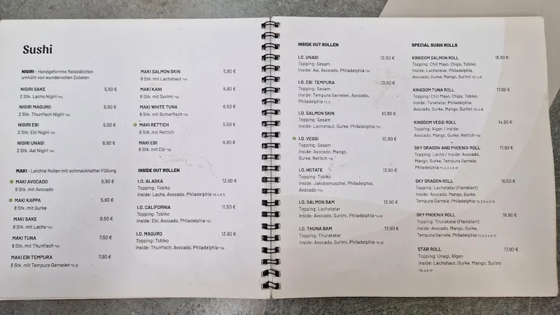 menu 2 of MO Restaurant