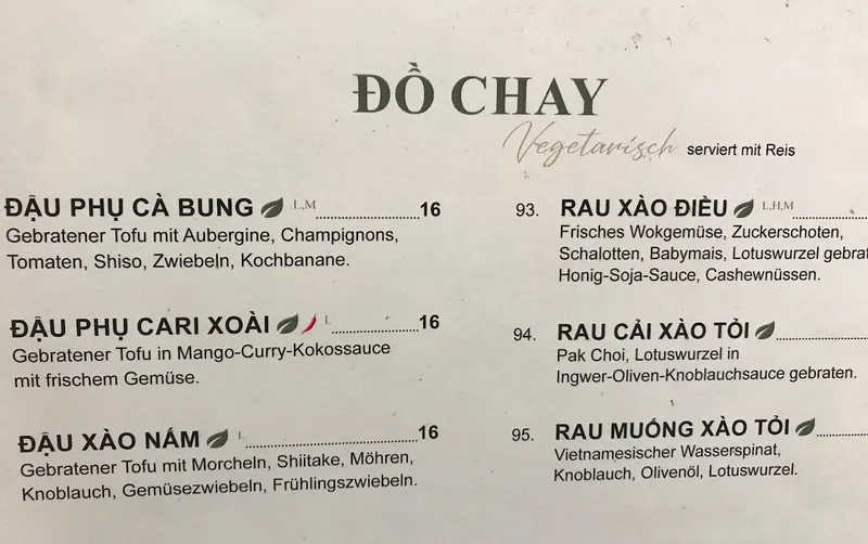 menu 0 of MẬU - Vietnamese Cuisine