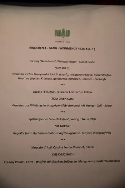 menu 1 of MẬU - Vietnamese Cuisine