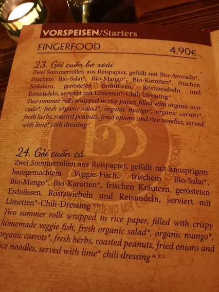 menu 1 of Bao Bao
