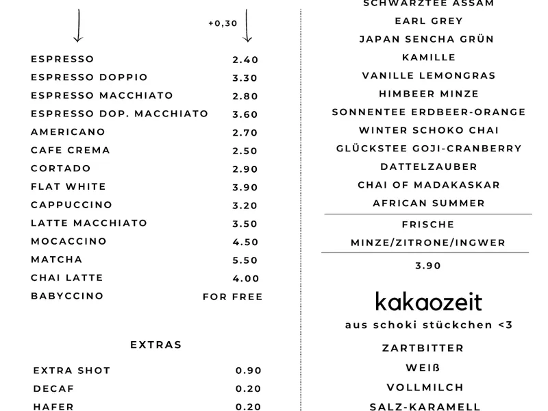 menu 1 of Café Goldzeit - Hausgemachte Kuchen / Kaffee / Frühstück