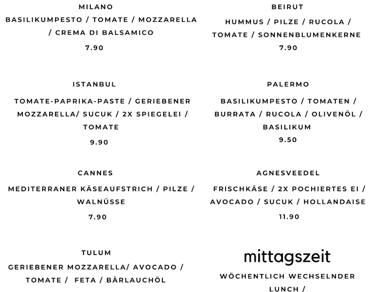 menu 2 of Café Goldzeit - Hausgemachte Kuchen / Kaffee / Frühstück