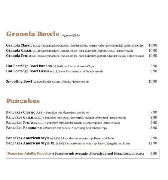 menu 2 of Kaffee und Kuchen