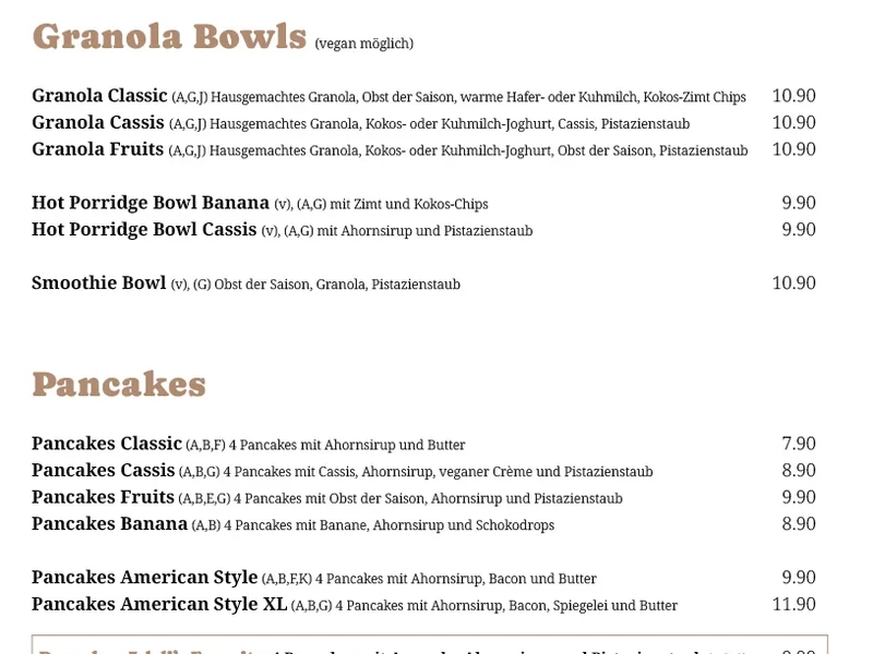 menu 2 of Kaffee und Kuchen