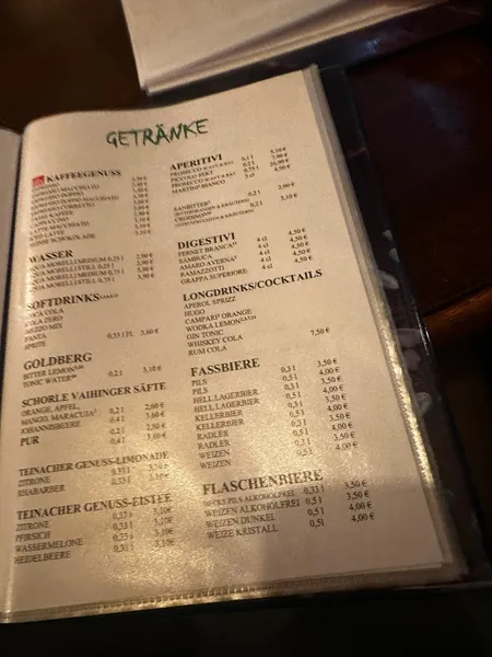 menu 2 of Vaihinger Marktstüble