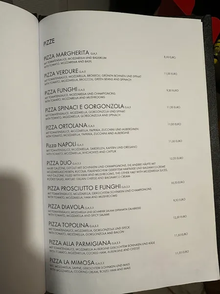 menu 1 of La Bruschetta