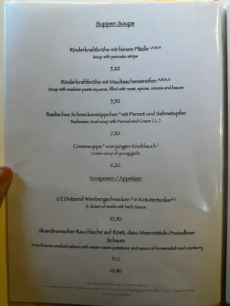 menu 1 of Weinstube Unmüßig