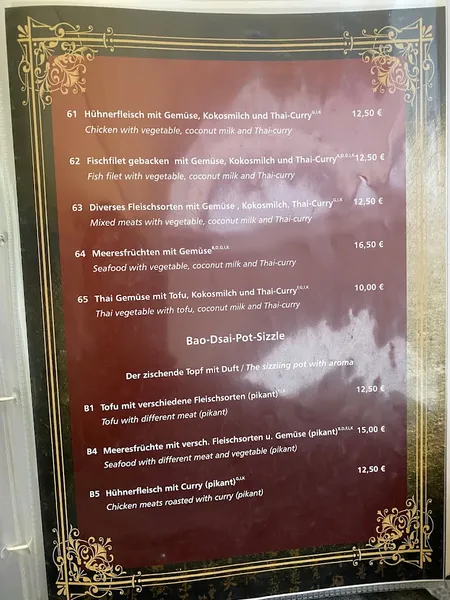 menu 1 of King´s Palace Stuttgart GmbH