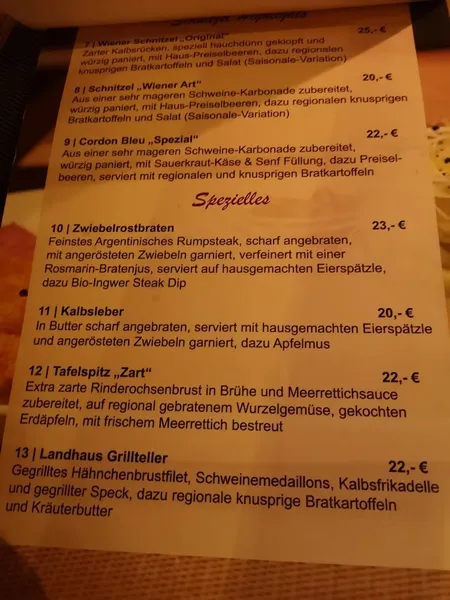 menu 0 of Landhaus Restaurant, Hamburg-Berne