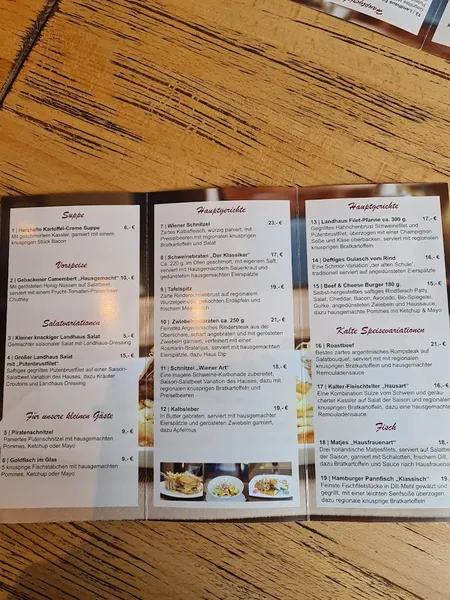 menu 2 of Landhaus Restaurant, Hamburg-Berne