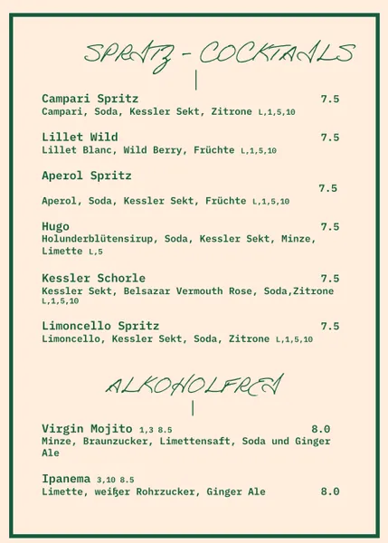 menu 2 of Cafe Hegel